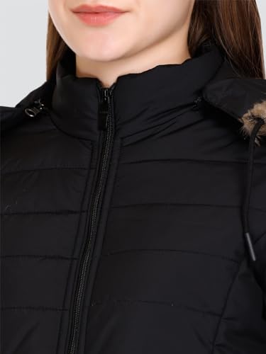 Image of RARE TIMES Women's Stylish Solid Full Sleeves Jacket | Winter Wear Quilted Jacket for Travelling | Regulaer Fit Puffer Jacket For Women