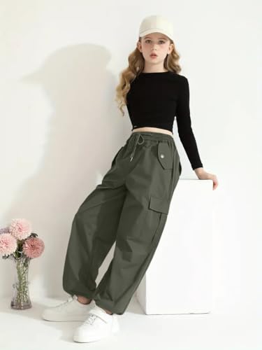 Image of TAGAS Cargo for Girls|Joggers for Girl| Cotton Cargo for Girls |girlscargo Lower|Relaxed Trouser(GC-45)