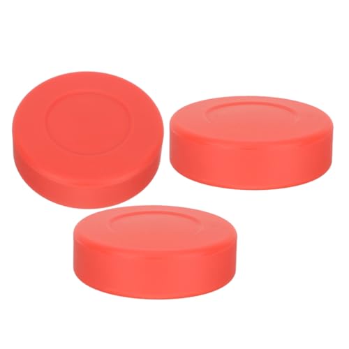 BESPORTBLE 3pcs Rubber Hockey Pucks for Indoor and Outdoor Training Practice Reusable Mesh Bag for Skill Development and Enhancement