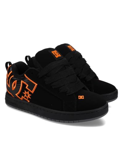 Image of DC SHOES Mens Court Graffik Skate Shoe Black /Orange
