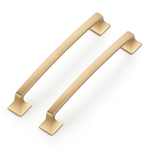 Image of Ravinte Champagne Bronze Square Foot Arch Cabinet Pulls 6-1 /4 Inch 20 Pack