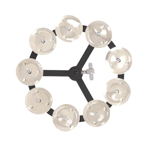 Garende Cymbal Instrument with Hihat, Portable Drum Set Accessory, Ching Tambourine for Drumming
