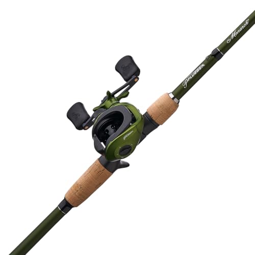 Pflueger 7 Monarch Low Profile Baitcast Reel and Rod Combo 2-Piece Graphite Rod LP Reel Medium Heavy Power Fast Action Lightweight and Corrosion-Resistant