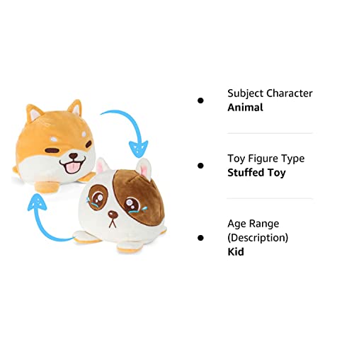 Klitapfy Reversible Plushie 8.5 Inch Corgi Double-Sided Flip Plush Toys Stuffed Animal Plushie Doll To Show Your Happy + Angry Mood, Great Gift For Kids Babies Adults #TOP6