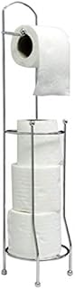 Chrome Toilet Roll Holder Stand (Round)