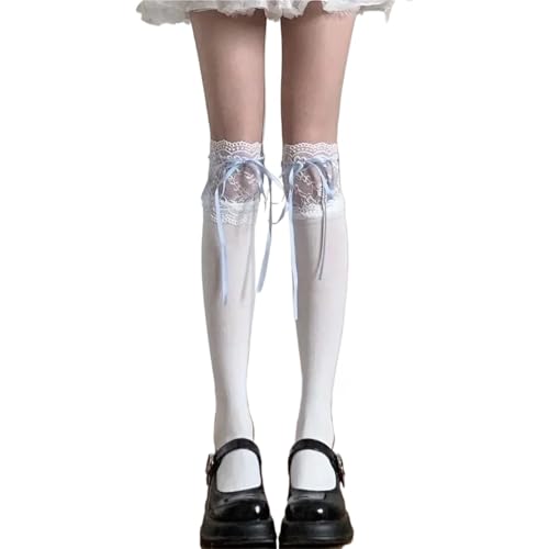 Bas dentelle genou contre le froid automnal pour jupes courtes