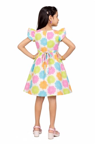 Image of Girls Pure Cotton Soft Frock with Astar, Printed Multicolor for Girl Child