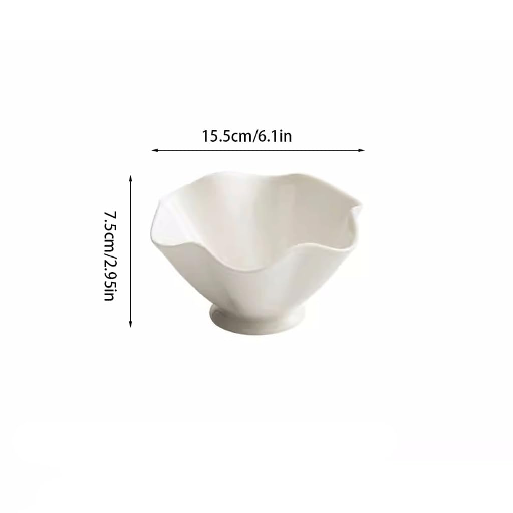 Miski do kuchni, biała porcelana salaterka, geometryczna miska kuchenna, domowa miska deserowa, miska na sałatkę owocową, komercyjna miska na przekąskę