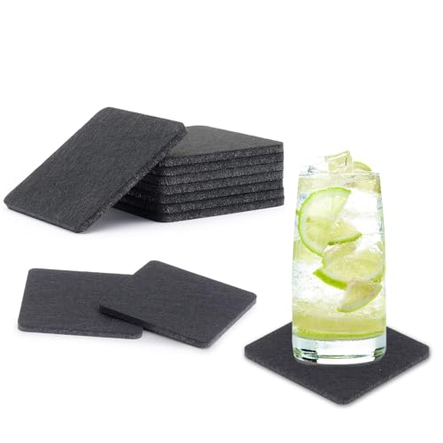 30 Set LAINIKE Filzuntersetzer eckig Glasuntersetzer Untersetzer Filz Untersetzer Gläser Quadratische Glasuntersetzer Waschbarer Rutschfester Hitzebeständiger für Tassen Tisch Bar Getränke