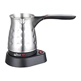 【Material】: Esta cafetera eléctrica está hecha de acero inoxidable, que es resistente y fácil de limpiar.