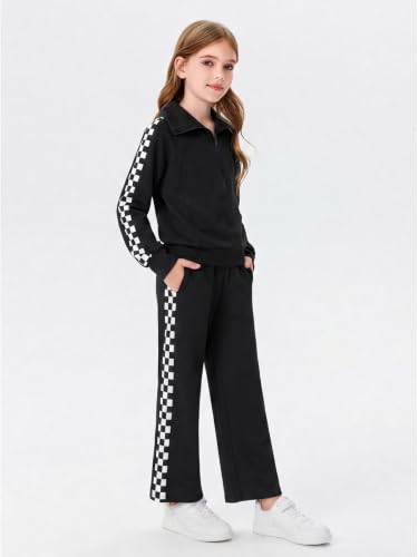 Image of Haloumoning Girls Sweatsuit 2 Piece Zip Long Sleeve Sweat Outfits