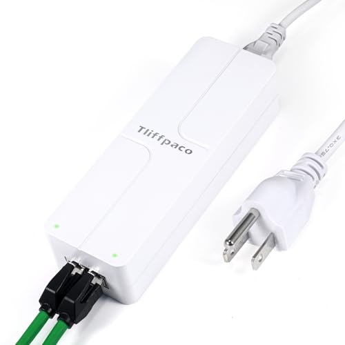 PoE Injector 2.5Gb 60W 55V 802.3af/at/bt Compliant PoE++ Adapter Plug & Play Data & Power Over Ethernet Up to 328ft for PTZ IP Camera Dual Band AP Video Phone Audio System (60W)