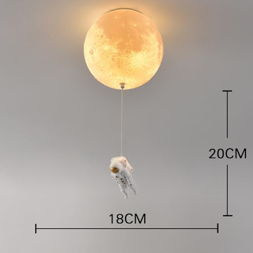 Lámpara de techo infantil antitermita luz suave de luna para niños 4