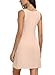 Lovasy Full Slips for Women Sleeveless Tank Tops Under Dress Wide Straps Mini Slip Nightwear Nude,XX-Large