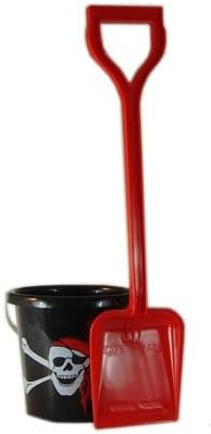 A035 6” /15cm PIRATE BUCKET WITH A 20” LARGE SPADE sandpit and beach play sand castle