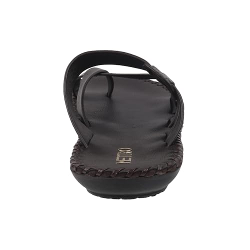 Image of Metro Men Faux Leather Thong Chappal
