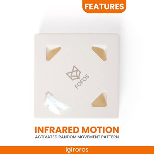 Image of BarkButler x FOFOS ErratiCat Interactive Cat Toy - White, Infrared Activated Toy with Random Motion, Real Feathers, Battery-Operated, Auto-Sleep Mode, Perfect Cat Toys & Kitten Toys for All Breeds