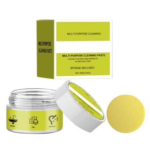 Byuexhp Pasta Limpiadora de Piedra,Suave Multiusos 100g Productos De Limpieza - Quitamanchas para Encimera de Cocina,Para Metal Azulejo Cocina Baño Encimera Estufa Placa Fregadero Gabinete Suelo