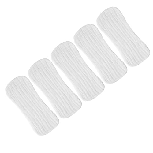 Hoement Pañales de Algodón Lavables y Transpirables para Recién Nacido 0-3 Meses, Muselina Ajustable, Absorbentes y Reutilizables, Pañales Pequeños 35x15 Cm, 5 Piezas para Ñiño Ñiño