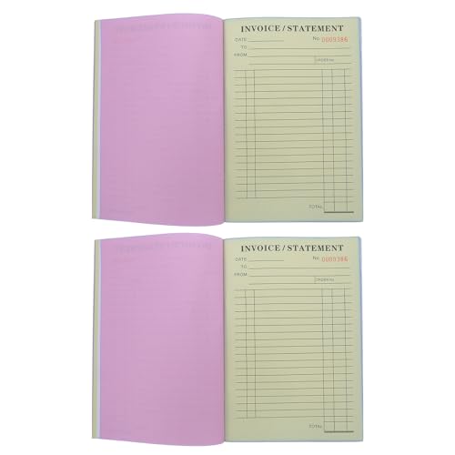 Luxshiny Libretto di Fatture 2 Pezzi per Ordini e Moduli Orizzontali 8,25'X5,7' per Appaltatori e Servizi Professionali di Giardinaggio Ricevute e Preventivi