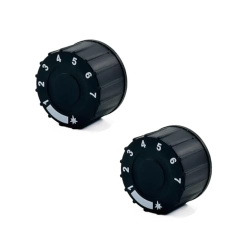 WUJIHE Termostato 710 Modelo de repuesto para control de gas, perilla de válvula de termostato, mango de control de temperatura, interruptor de plástico negro, 2 unidades