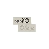 5 x Ohana Tattoo - Hawaiian Lettering in black - Temporary Skin Tattoo (5)