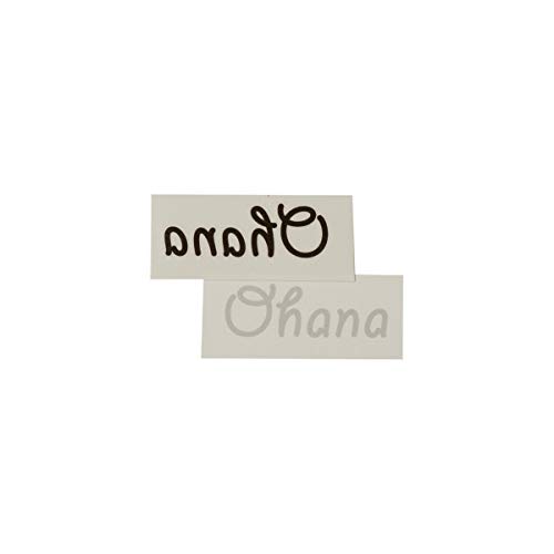 5 x Ohana Tattoo - Hawaiian Lettering in black -