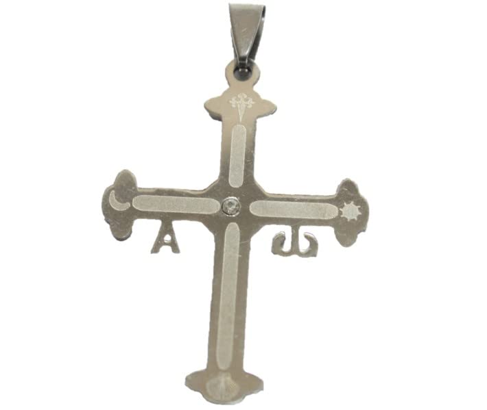 Colgante en Acero, Cruz de Asturias (4,3 Cm), Cruz de la victoria