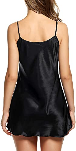 Image of Honeymoon Night Dresses for Women - Lightweight Satin Sleepwear Nighties, Hot Bridal Nightwear Dress and Suit for Women, Ladies Lightweight Wear Comfortable, Stylish Nighty for Girls