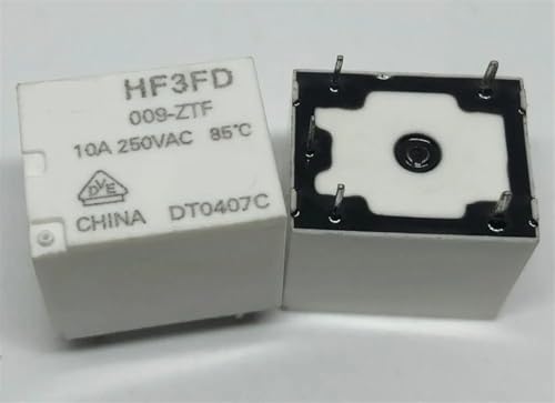 Relé HF3FD de 5 pines con alta capacidad de conmutación 10A para placas