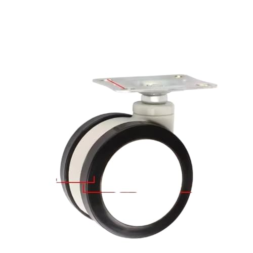 Roulettes de 3 pouces anti-bruit pour protéger vos parquets des rayures noires