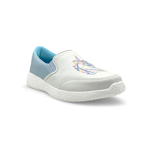 Image of KazarMax Boys & Girls Embroidery Slip-On Sneaker Shoes | Comfortable Loafer |Casual Shoes