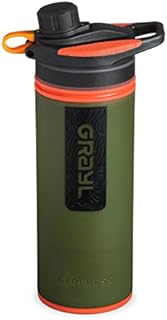 GRAYL GeoPress 24 oz Water Purifier Bottle - Filter for Hiking, Camping, Survival, Travel (Oasis Green)