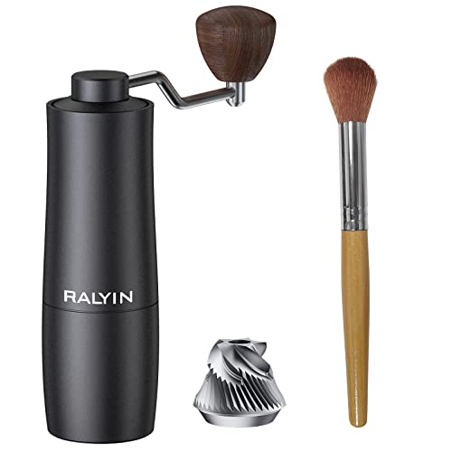 Manual Coffee Grinder Capacity 35g with CNC Stainless Steel Conical Burr, Internal Adjustable Setting Portable Mill Faster Grinding Efficiency Espresso to Coarse(Black) for Office, Home, Camping Manual Coffee Grinder Capacity 35g with CNC Stainless Steel Conical Burr, Internal Adjustable Setting Portable Mill Faster Grinding Efficiency Espresso to Coarse(Black) for Office, Home, Camping