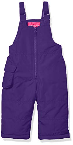 LONDON FOG Baby Girls Classic Snow Bib Ski Snowsuit, Punk Purple, 18 Months