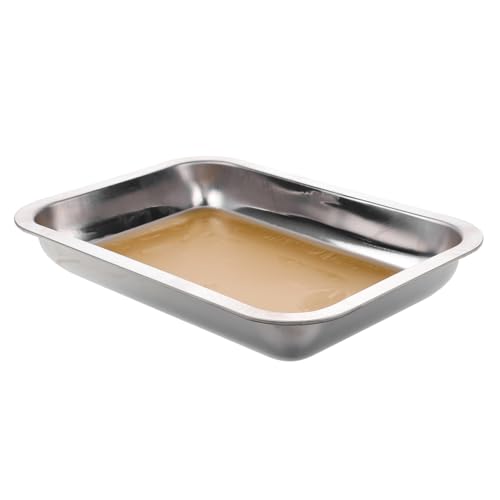 FAVOMOTO Anatomy Tray Laboratory Storage Trays Organizer Trays Dissecting Tray Wax Table Organizer Labs Trays Metal Dissecting Tray Laboratory Organizer Tray Stainless Steel Silver