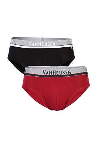 Image of Van Heusen Men Briefs - Cotton Spandex - Pack Of 2 - Anti Bacterial, Colour Fresh, Moisture Wicking