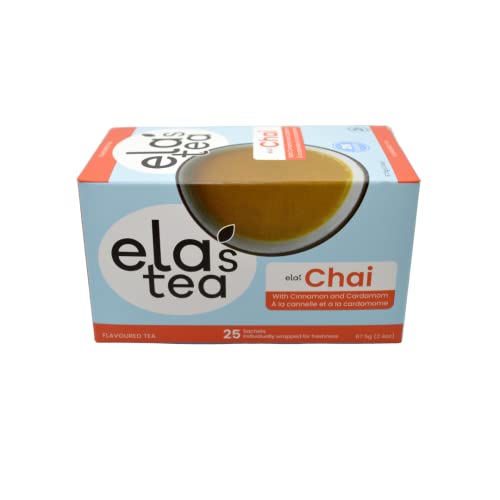 Ela's Tea Chai With Cinnamon & Cardamom, 150 Teabags | Anti-Inflammatory Benefits With Cinnamon, Ginger And Pepper | Antioxidant Rich Assam Tea | 6 Boxes Of 25 Each #TOP1