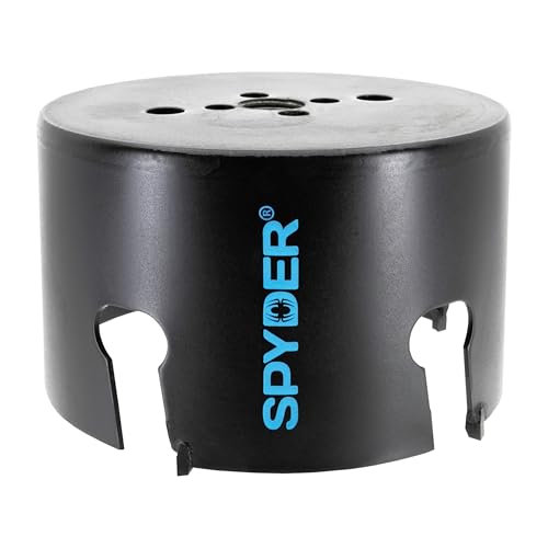 Spyder 4-1/4-Inch Diameter Carbide Tipped Hole Saw, for Fiber Cement Board, Wood, PVC, Plastic, Concrete Block, Ceramic Tile, and More (600044CF)