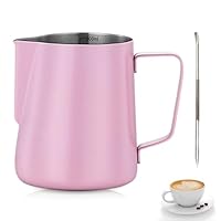 Shanrya Brocca a Vapore Barista Brocca da Lancio in Schiuma di Latte in Acciaio Inossidabile da 600 ml, brocca a Vapore per Espresso, Accessorio per caffè per caffè Espresso(Blue