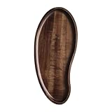 【Matériau】 : Fabriqué en bois massif, ce plateau de service de forme irrégulière est simple et élégant, résistant aux chocs et assure une présentation optimale des aliments.
