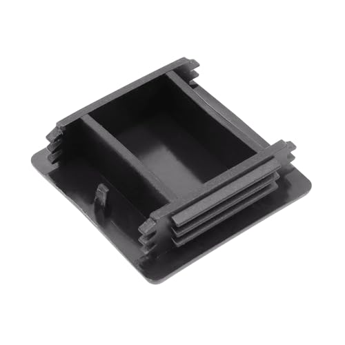 Image of 100 Pieces 1-5 /8 inch Plastic Strut Channel End Caps, Black PVC Metal Channel Protective Cover, Square Plug End Cap to Protect