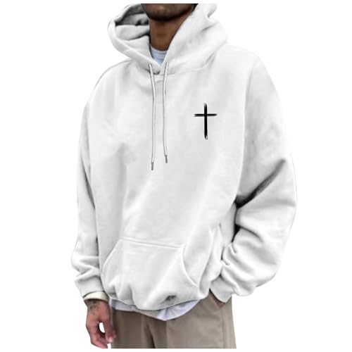 Sudadera manga larga hombre casual con bolsillo y capucha de algodón con gráficos