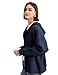LIMINEMI Cardigan Sweaters for Women with Zip Up Hoodie Long Sleeve Drawstring Oversized Chunky Knit Cardigan (US, Alpha, X-Large, Regular, Regular, Navy Blue)