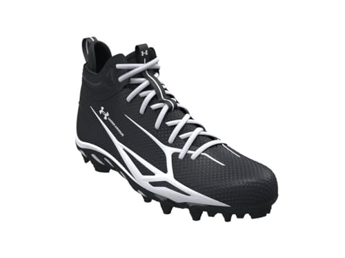 Under Armour Men's Spotlight Mid Football TPU Cleats, 001 Black, 15 by Under Armour - Used condition - Image 5