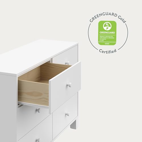 image for Storkcraft California 6-Drawer Double Dresser (White) - GREENGUARD Gol