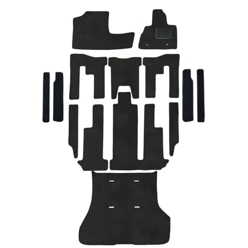 D.Iプランニング 【 新型 セレナ GC28 GFC28 】 フロアマット & ロングラゲッジマット & ステップマット e-4ORCE e-power 7人乗り用 4WD イーフォース カーマット 社外品 DX黒