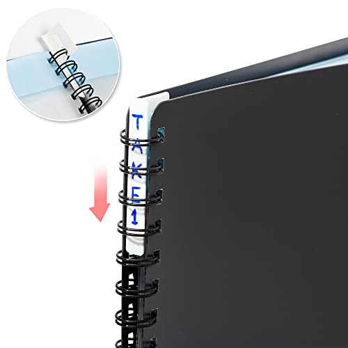 Meccaline Sheet Music Folder (Letter, 1 Pack) – 40 Pockets Display 80 Pages Spiral Binder Organizer For Music Stand – Fits Letter Size 8.5 X 11 Inch – Direct Page Writing With Detachable Name Tag #TOP4