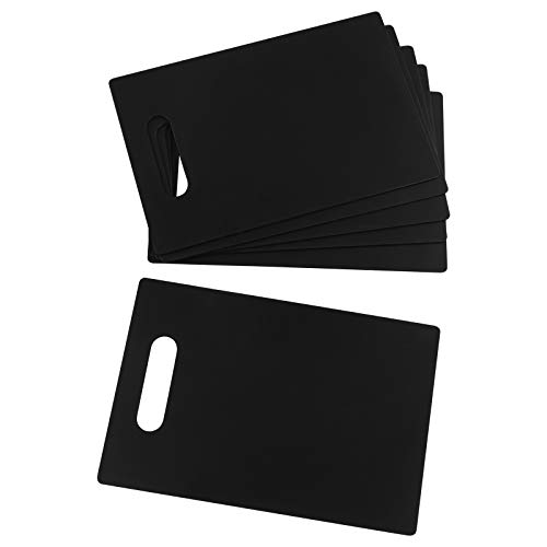 Begale - Tabla de cortar pequeña de 6 piezas, multiusos, negra | 11,8" x 7,8", con agujero para colgar, ideal para cocinas pequeñas, apartamentos, RV y camping miniatura 7