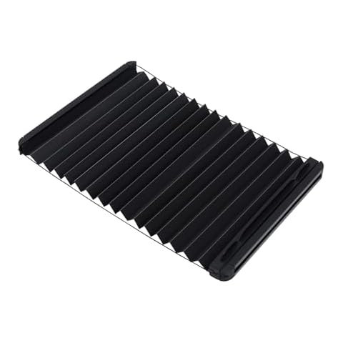 Funomo Thin Shade Ready for RV Entry Door, Thin Shade RV Door Window for Lippert Prepped Entry Door, Lippert RV Door Window 12'' x 21'', RV Pleated Blinds Cover for Camper Door Window, Black Cover